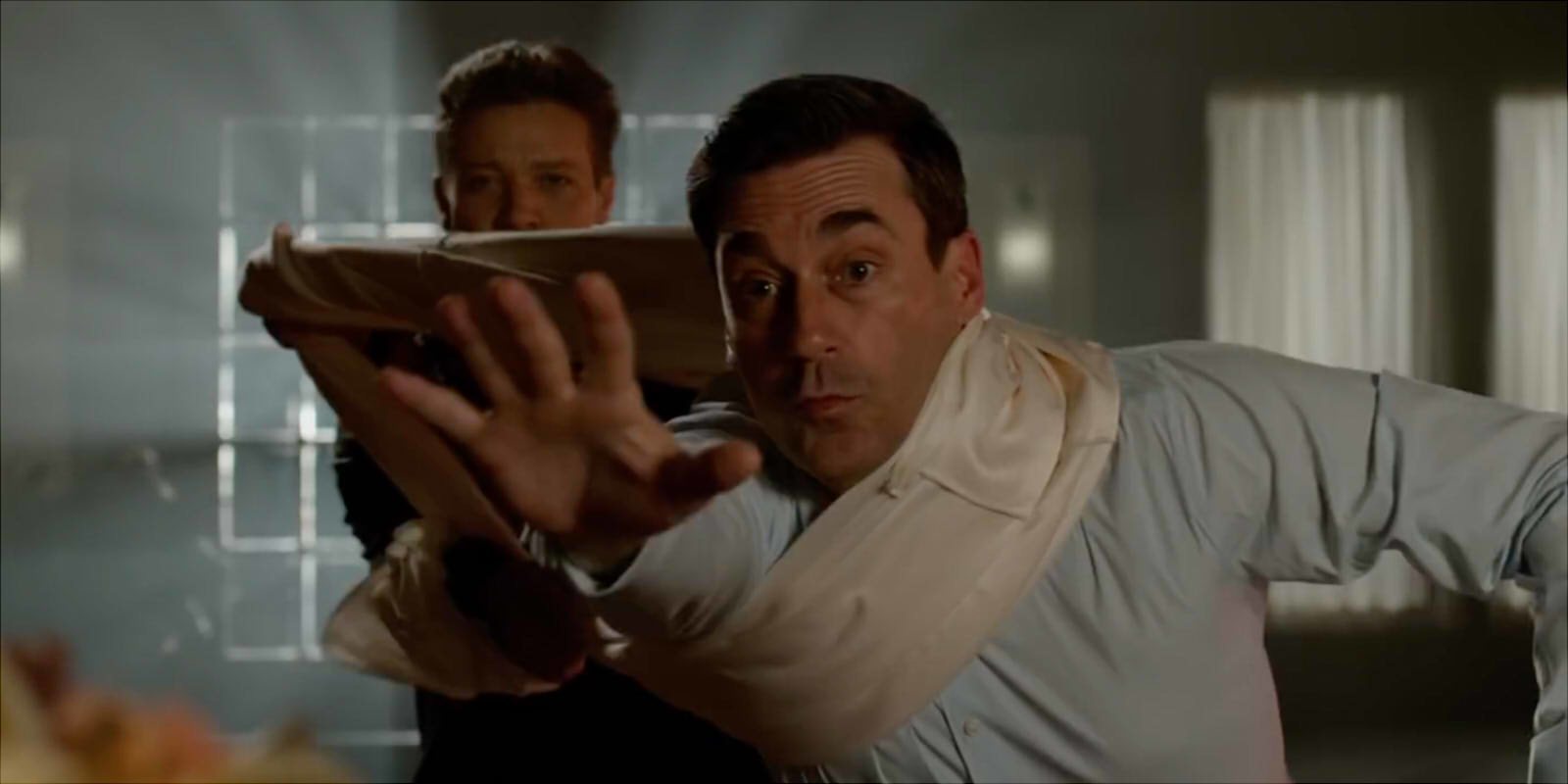 Jeremy Renner y Jon Hamm hablan de su accidente durante el rodaje de 'Tag'