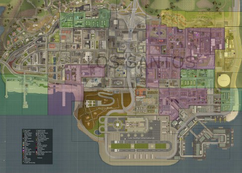 Grand Theft Auto V Mapa Los Santos